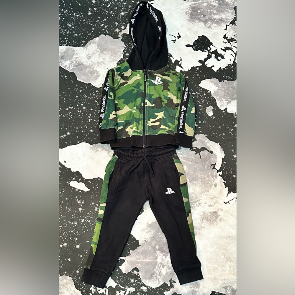 PlayStation Boys Camouflage Hoodie Sweatsuit
